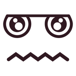 Rosto de emoticon simples e sem graça Desenho PNG
