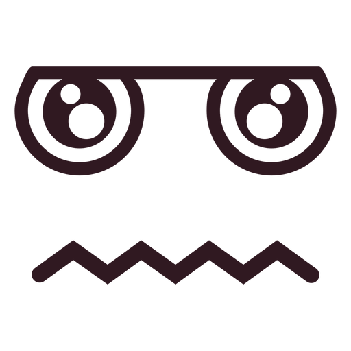 Simple dull emoticon face PNG Design