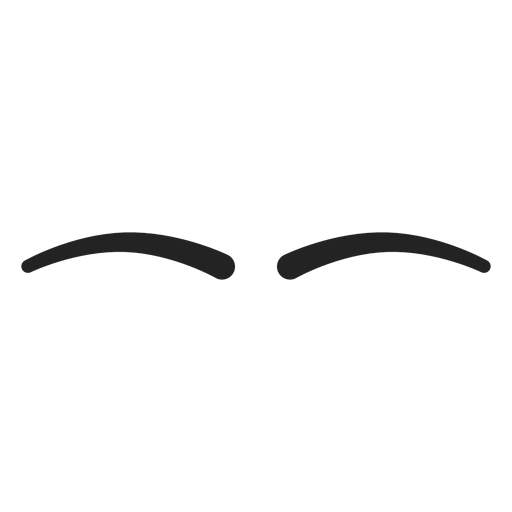 Einfaches Emoticon schloss die Augen PNG-Design