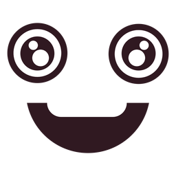 Cara de emoticon masculino feliz simple Diseño PNG