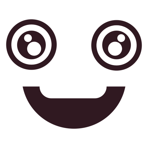 Simple happy male emoticon face PNG Design