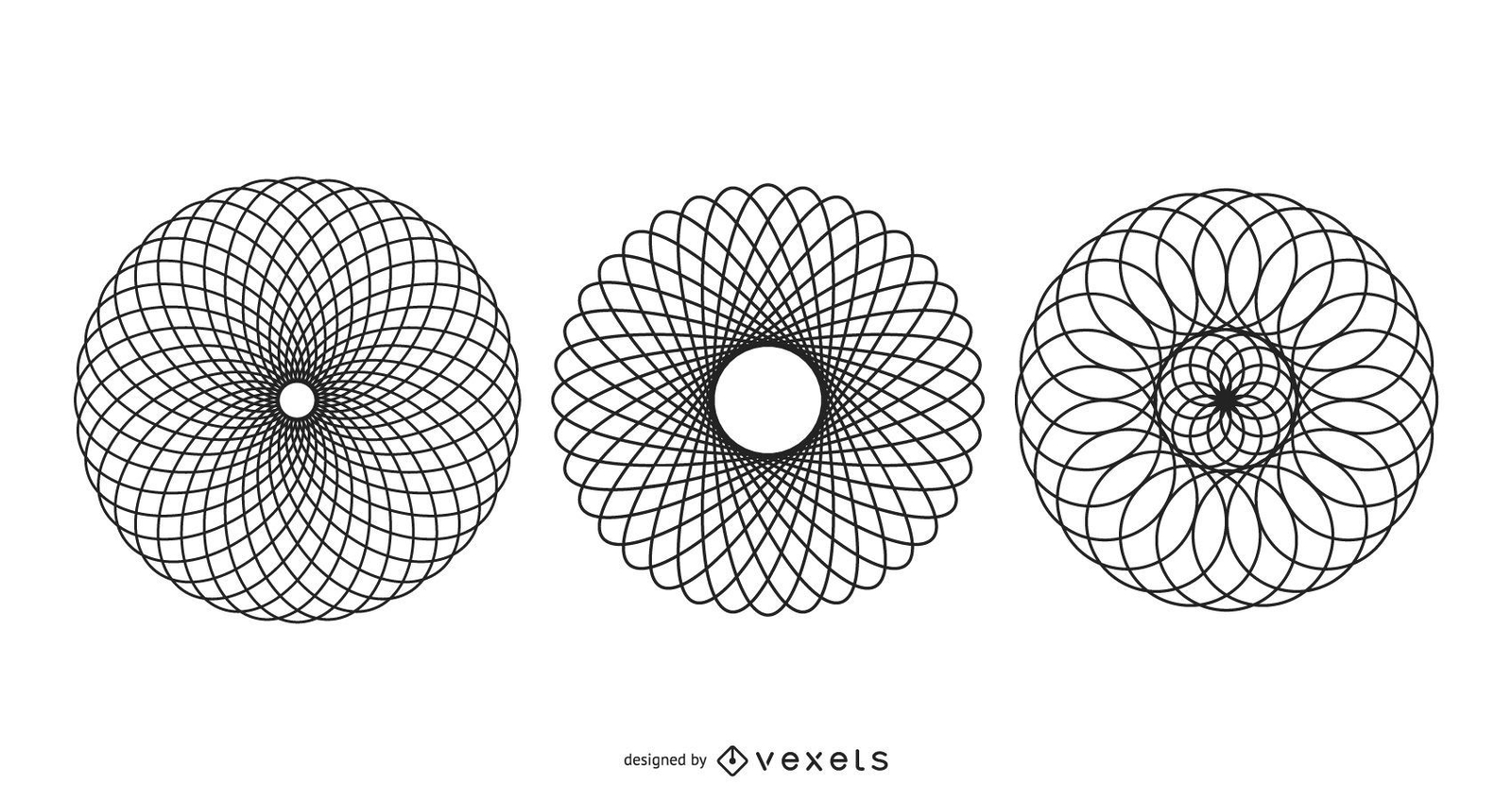 Ellipsograph spiral vectors