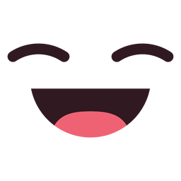 Simple laughing emoticon face PNG Design Transparent PNG