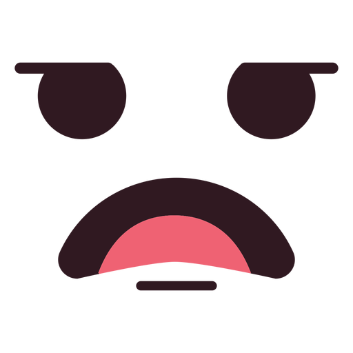 Rosto de emoticon masculino simples e desapontado Desenho PNG
