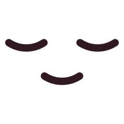 Simple Relaxed Emoticon Face PNG & SVG Design For T-Shirts