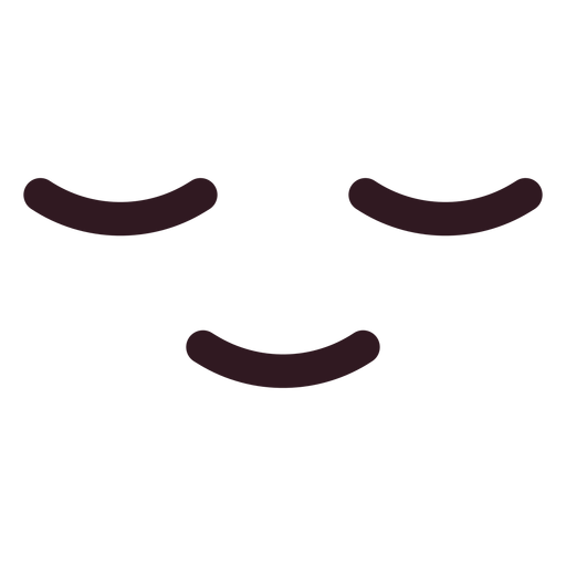 Simple relaxed emoticon face - Transparent PNG & SVG vector file