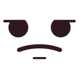 Simples cara de emoticon triste Desenho PNG