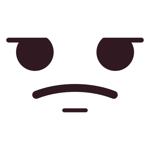 Cara de emoticon triste simple