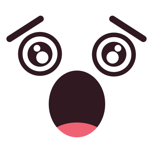 Ein einfaches Angst Emoticon Gesicht PNG-Design