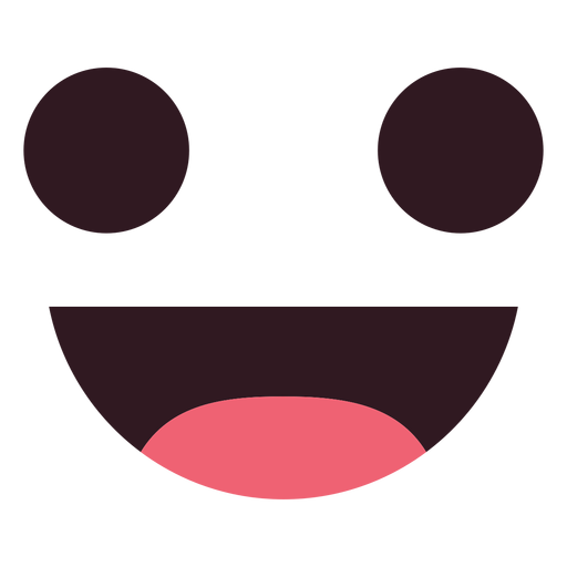 Cara de emoticon sonrisa simple Diseño PNG