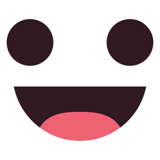 Design PNG E SVG De Rosto De Emoticon De Sorriso Simples Para