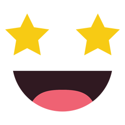 Ojo de estrella simple con cara de emoticon Diseño PNG