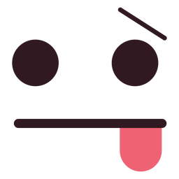 Design PNG E SVG De Rosto De Emoticon Confuso Simples Para Camisetas