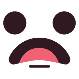 Simple cara de emoticon preocupado Diseño PNG