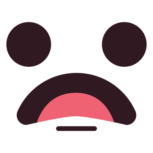 Simple cara de emoticon preocupado Diseño PNG