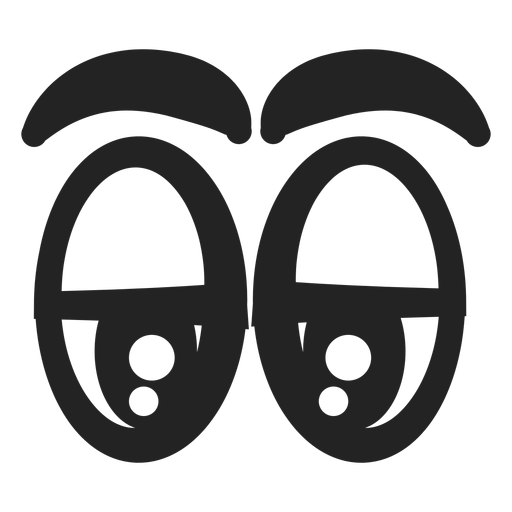 Schl?frige Emoticon-Augen PNG-Design