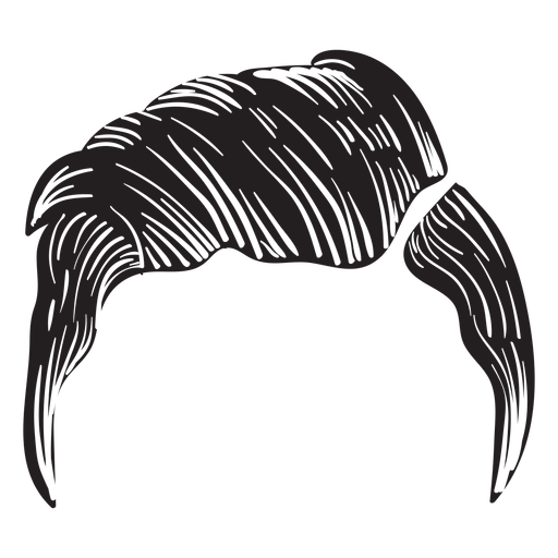 Icono de pelo de hombres espalda liso Diseño PNG