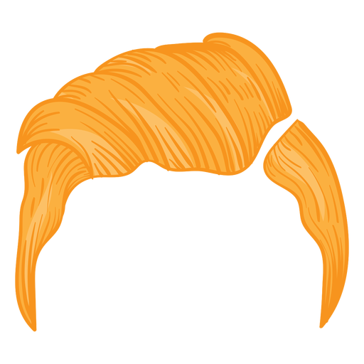 Ilustra??o de cabelo masculino liso para tr?s Desenho PNG