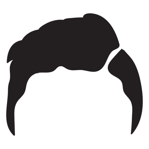 Slicker zurück Männer Haar Silhouette PNG-Design