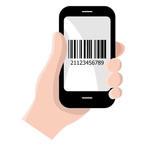 Smartphone barcode icon PNG Design