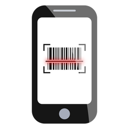 Smartphone barcode scan PNG Design