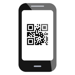 Icono de código qr de smartphone Diseño PNG