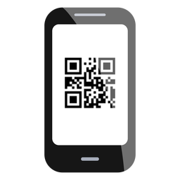 Smartphone qr code icon