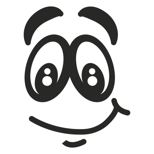 Cara de emoticon de sonrisa Diseño PNG