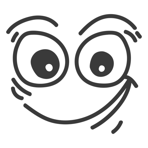 Desenho de rosto de emoticon sorridente Desenho PNG