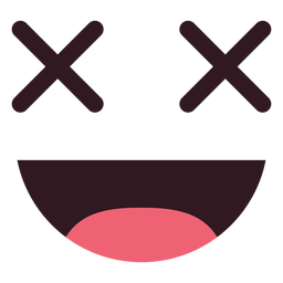 Smiley emoticon enfrenta plana Desenho PNG