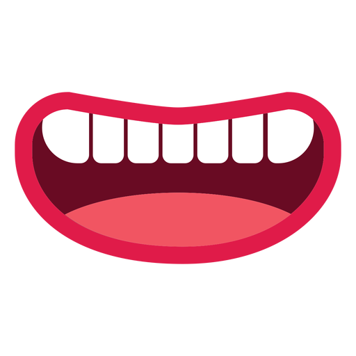 Smiling open mouth icon PNG Design