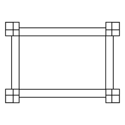 Square shapes a4 frame PNG Design