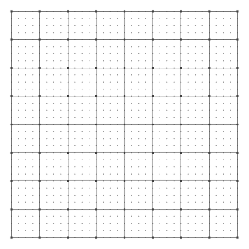 Design de grade de quadrados e pontos Desenho PNG