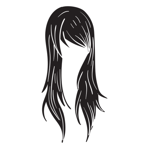 Ícone de cabelo de mulher reta Desenho PNG