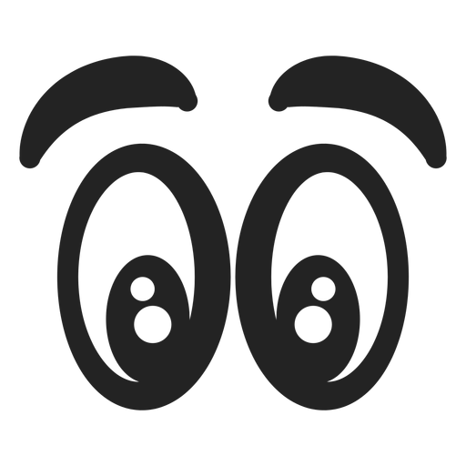 Ojos de emoticon sorprendidos Diseño PNG