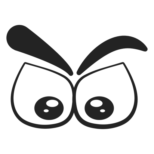 Design PNG E SVG De Desenhos Animados Confusos Dos Olhos Do Emoticon Para  Camisetas