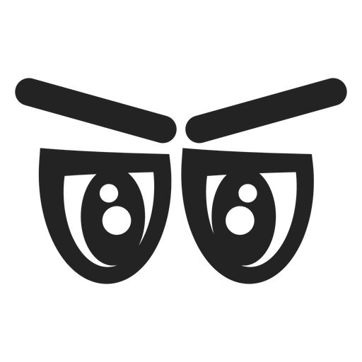 Olhos de emoticon cansados Desenho PNG