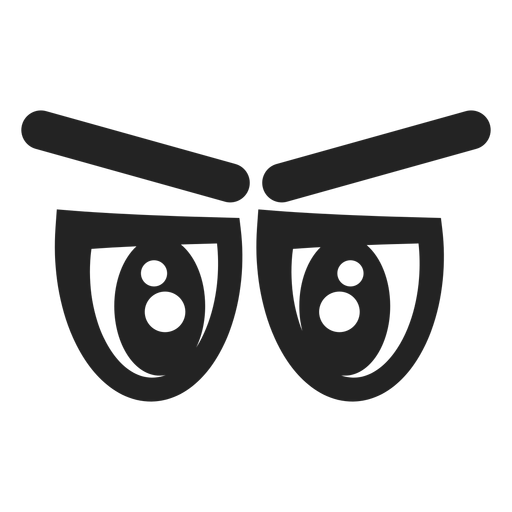 Tired emoticon eyes PNG Design
