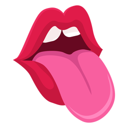 Ícone de língua para fora da boca Desenho PNG