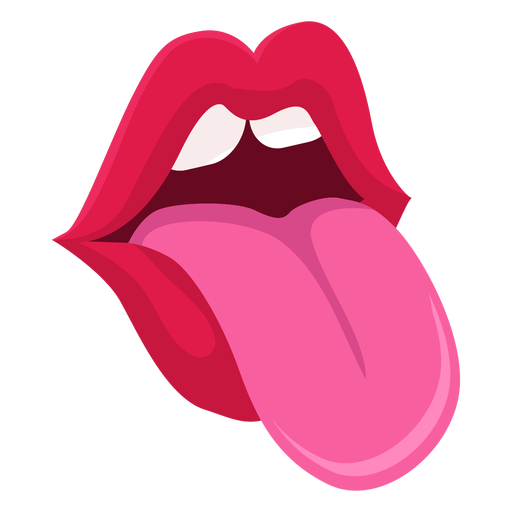 Zunge aus dem Mund Symbol