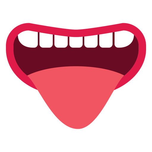 Lengua hacia fuera icono de boca abierta Diseño PNG