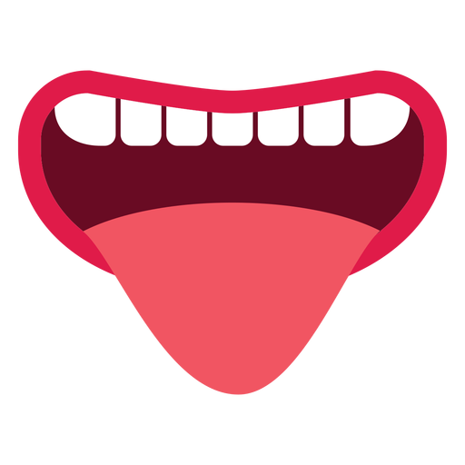 Tongue out open mouth icon PNG Design