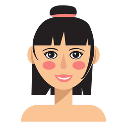 Avatar de mujer de pelo de nudo superior Diseño PNG
