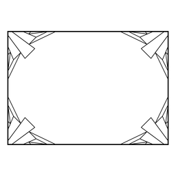 Dreieck formt a4 Rahmen PNG-Design