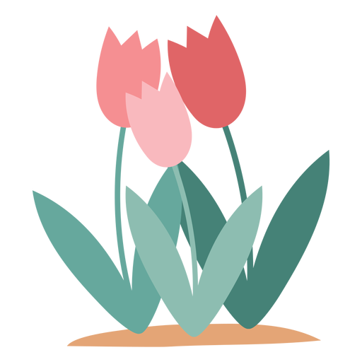 Elemento de flores tulipa Desenho PNG