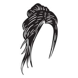 Ícone de cabelo com topete torcido Desenho PNG