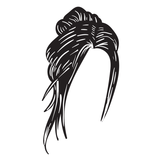 Twisted topknot hair icon PNG Design