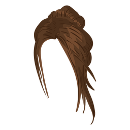 Ilustração de cabelo com topete torcido Desenho PNG