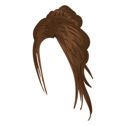 Twisted topknot hair illustration Transparent PNG