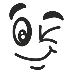 Wink Emoticon Gesicht PNG-Design